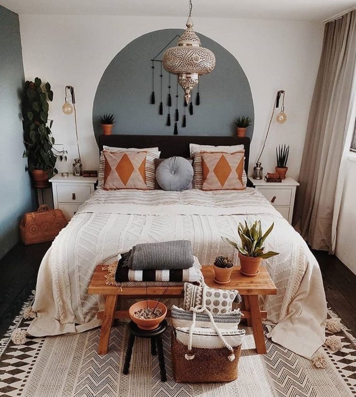 Cozy Bohemian Bedroom with Textured Accents