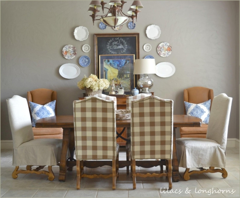 Cozy Buffalo Plaid Dining Room Chairs with Rustic Charm
