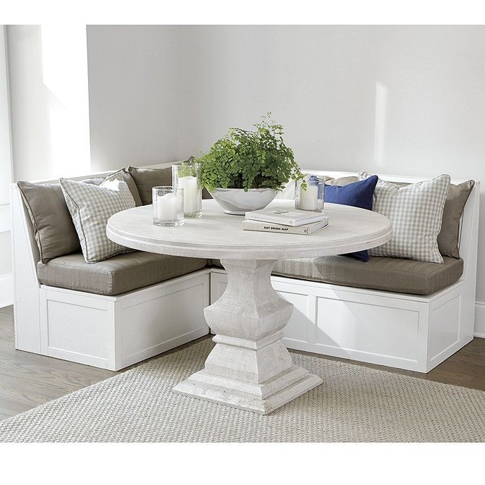 Cozy Corner Banquette Seating with Round Table