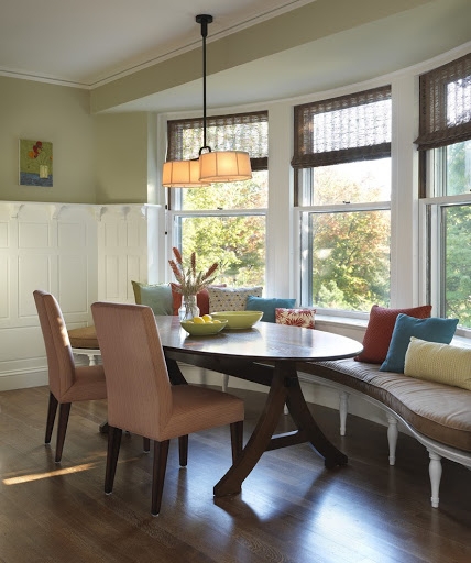 Cozy Dining Nook with Backed Bench Seating