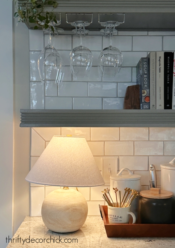 Cozy Kitchen Counter with Warm Ambient Lighting