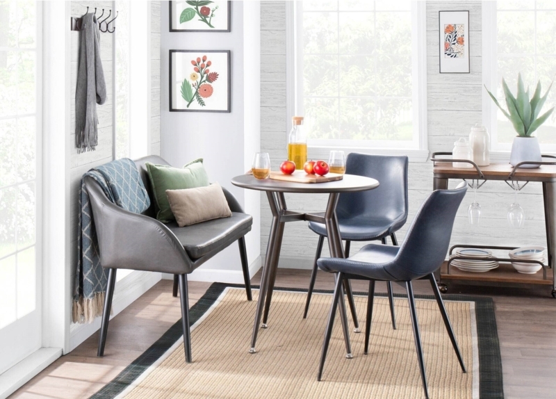 Cozy Modern Dining Area with Bench and Chairs