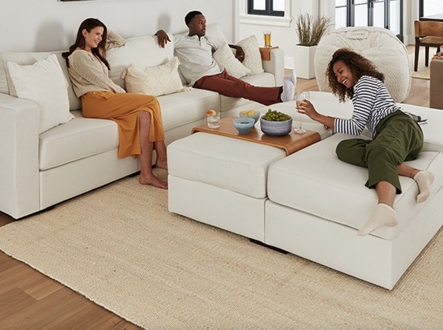 Cozy Neutral Sectional Sofa and Modular Seating
