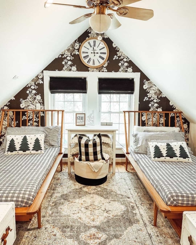 Cozy Twin Spindle Bed Frame Bedroom Design