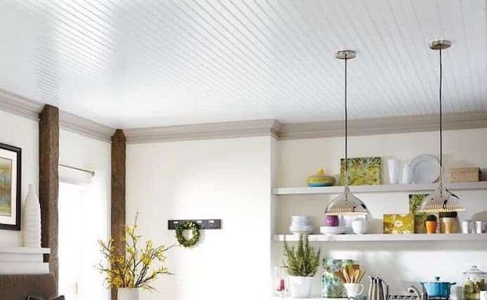Cozy White Panel Ceiling Ideas for Mobile Homes