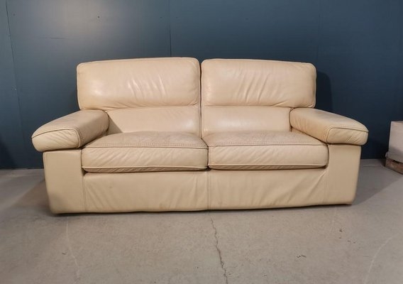 Cream Leather Sofa Set for Modern Living Rooms