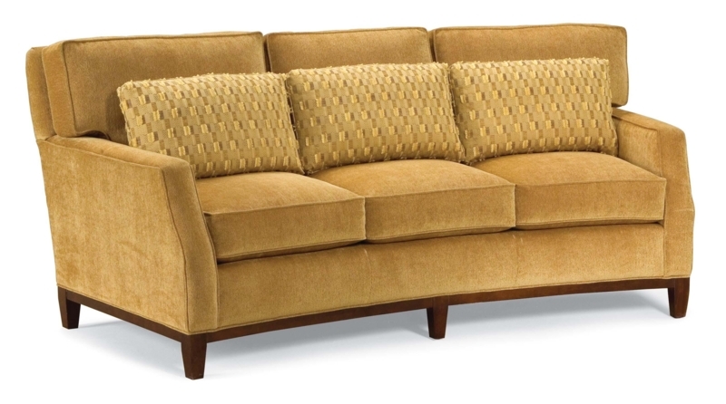 Curved Mustard Yellow Fairfield 2758 Conversation Sofa