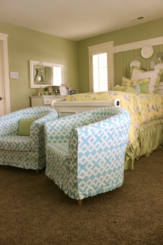 Custom Slipcovers by Shelley: Pair of Barrel Chairs