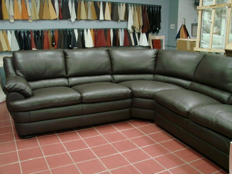 Dark Brown Leather Sectional Sofa for Modern Living Rooms