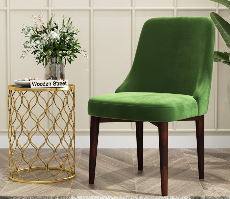 Dark Olive Green Velvet Amey Dining Chair