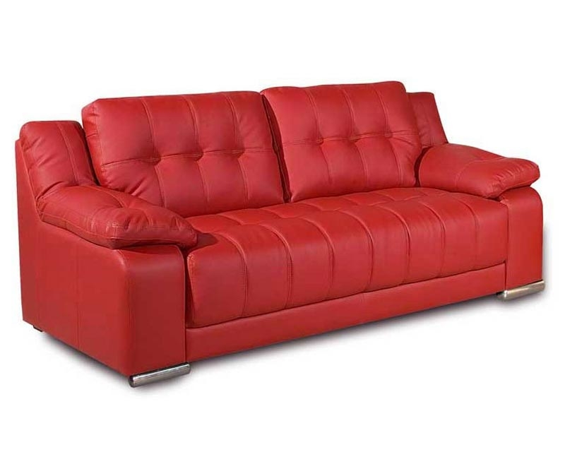 Dark Red Leather Sofa For Extravagant And Chic Living Room Interiors ...