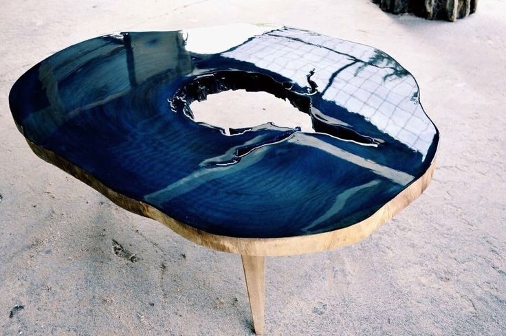 Deep blue coffee table | Blue coffee tables, Coffee table, Organic ...