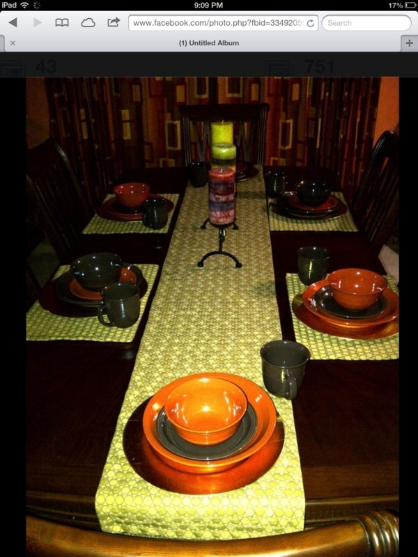 Dining table runner & placemats...custom made.. Dining Table Runners ...