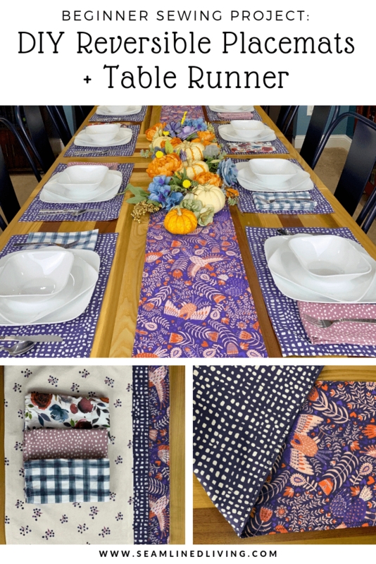 DIY Reversible Placemats and Table Runner Ideas