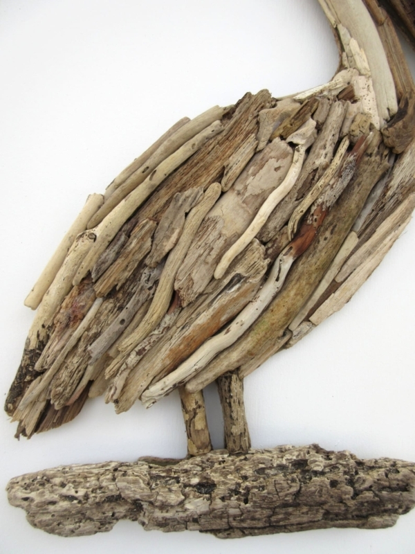 Driftwood Pelican Coastal Wall Art Decor