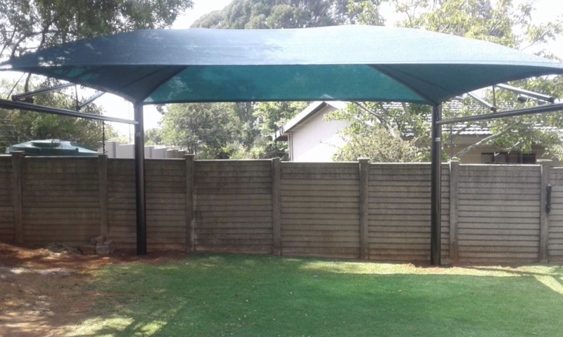 Durable Metal Shade Net Carport for Backyard