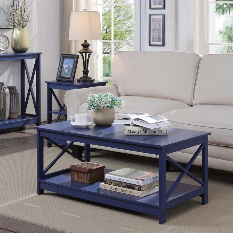 Elegant Blue Coffee Table for Stylish Living Rooms