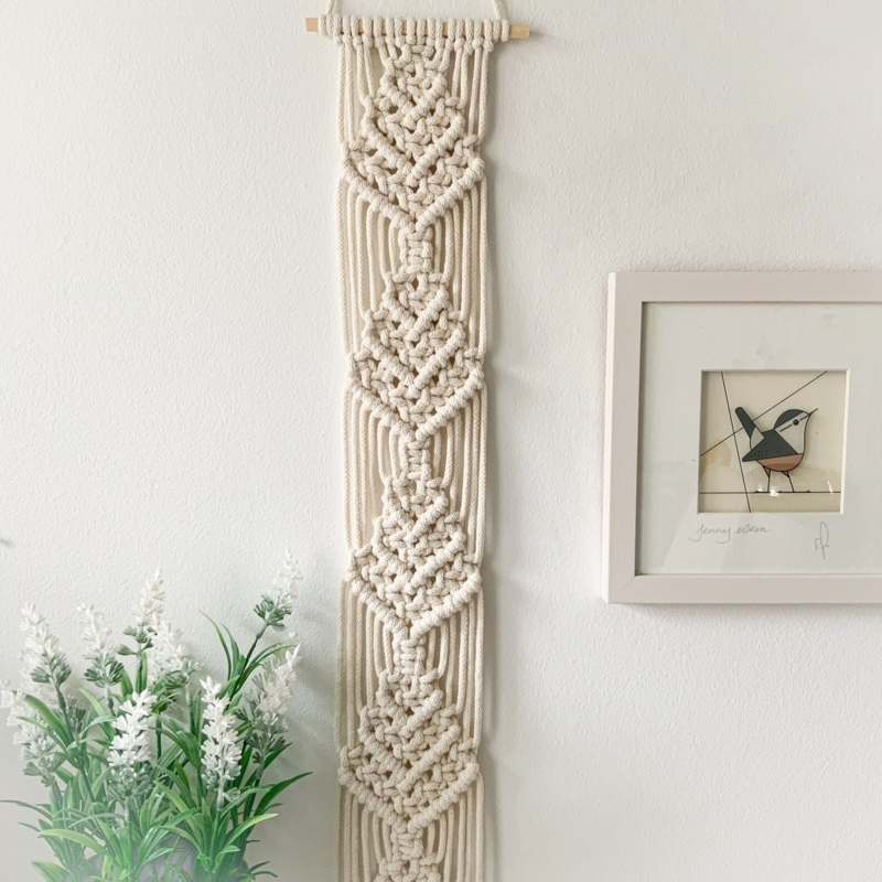 Elegant Boho Macrame Wall Hanging for Vertical Decor