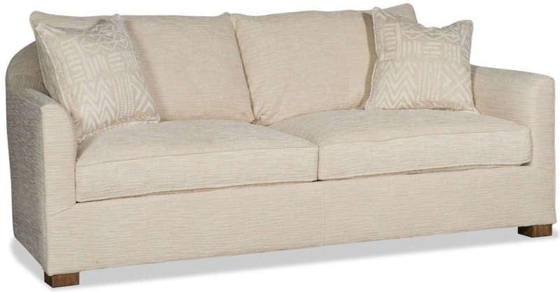 Elegant Cream-Colored Modern Sofa with Pillows