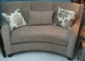 Elegant Curved Loveseat for Small Living Rooms
