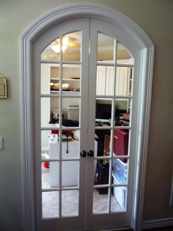 Elegant Custom Arched French Doors for Home Office