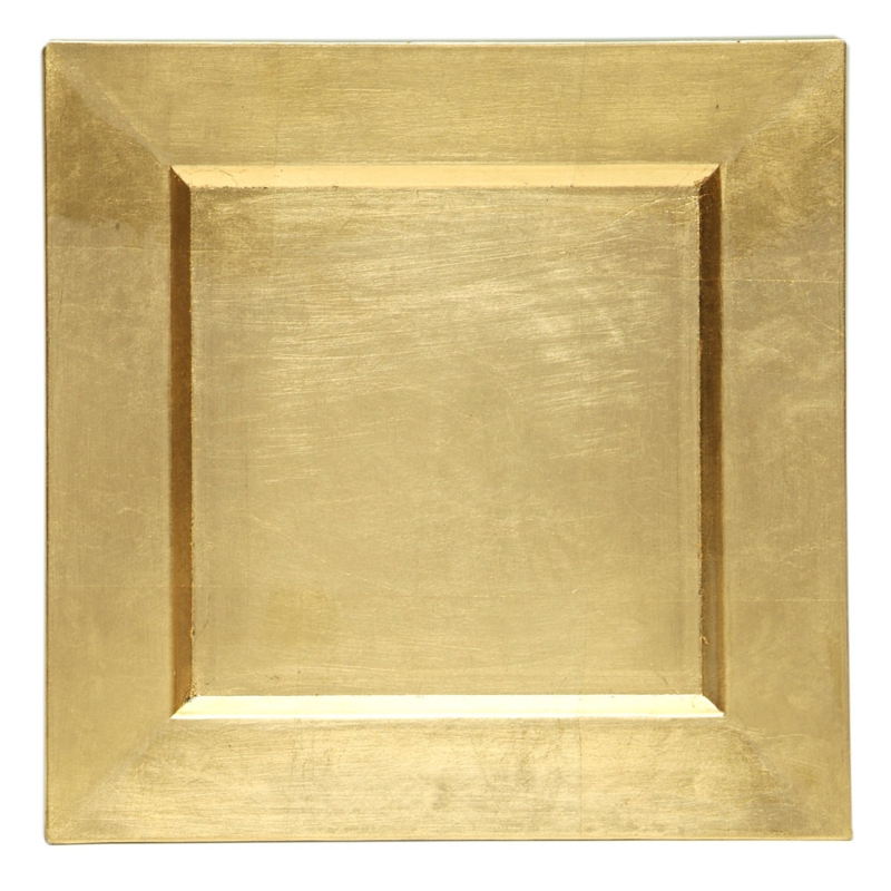 Elegant Gold 13-Inch Square Charger Plate
