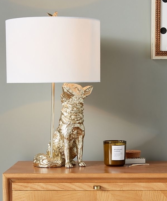 Elegant Gold Fox Table Lamp for Stylish Rooms