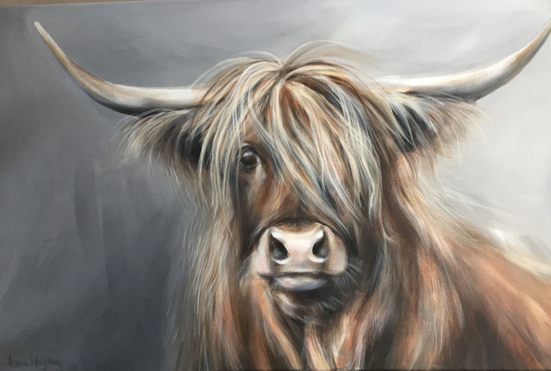 Elegant Highland Cattle Art for Cozy Interiors