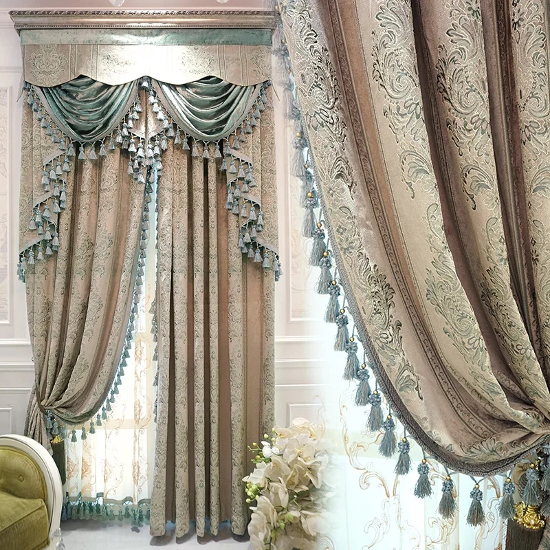 Elegant Luxury Draped European Style Curtains