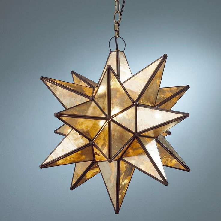Elegant Moravian Star Pendant Light in Nickel Finish