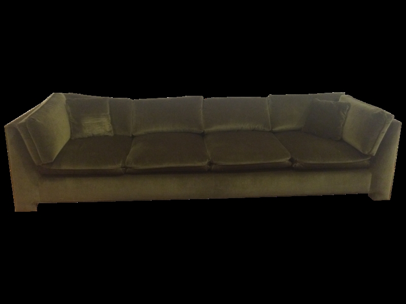Elegant Olive Green Velvet Sofa for Modern Living