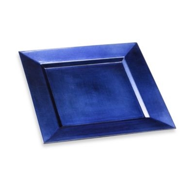 Elegant Square 13-Inch Blue Charger Plate