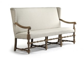 Elegant Upholstered Dining Bench with Wooden Frame