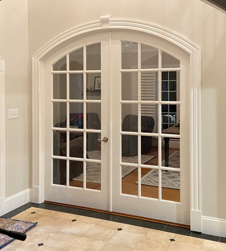 Elegant White Arched French Interior Doors