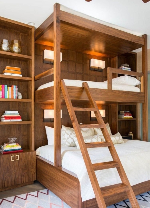 Elegant Wooden High Loft Beds for Adults