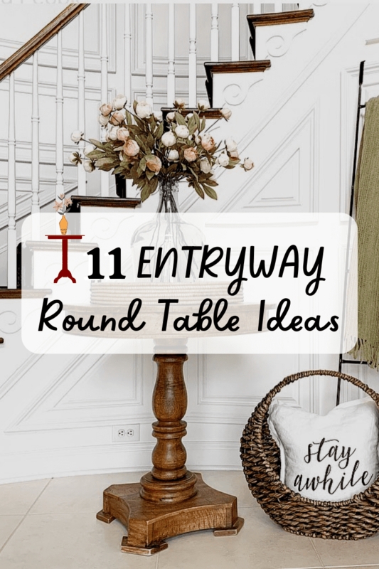 Elegant Wooden Round Tables for Entryways