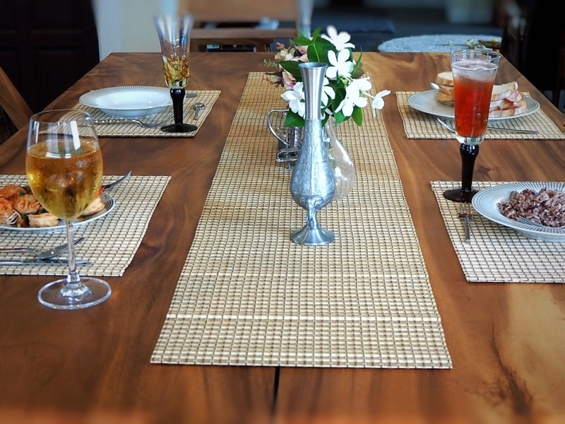 Elegant Woven Table Runner and Placemat Set