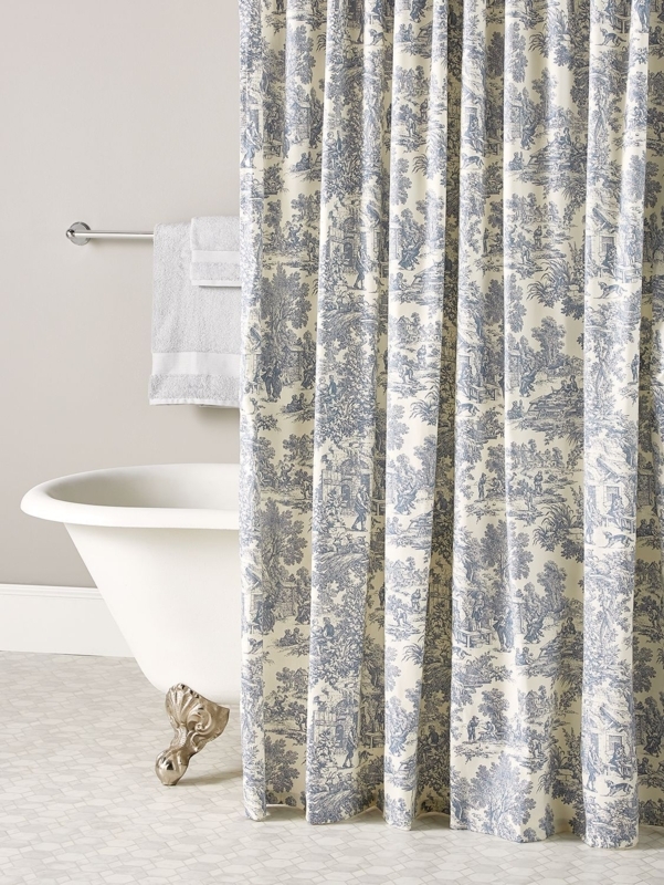 Essex Toile French Country Shower Curtain Design