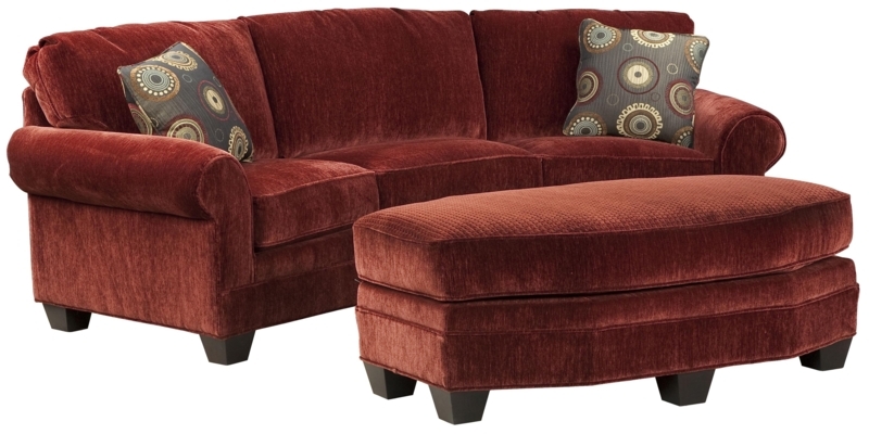 Fairfield Curved Conversation Sofa with Rolled Arms