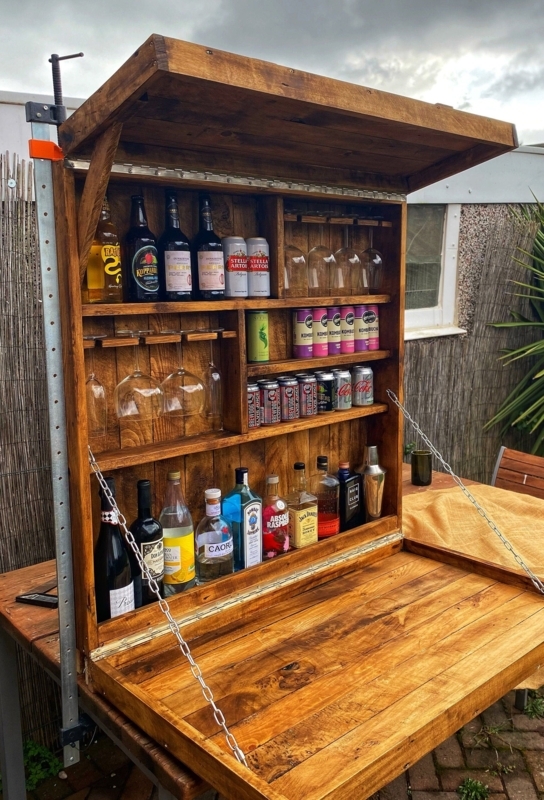 Garden wall bar - Wall mounted, Murphy's Bar, fold down drinks cabinet ...
