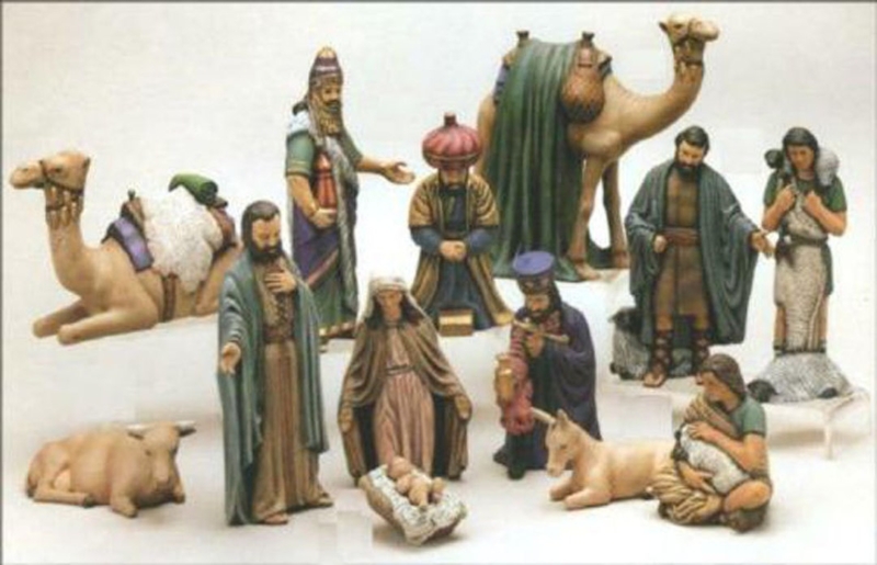 Hand-Painted Ceramic Christmas Nativity Set
