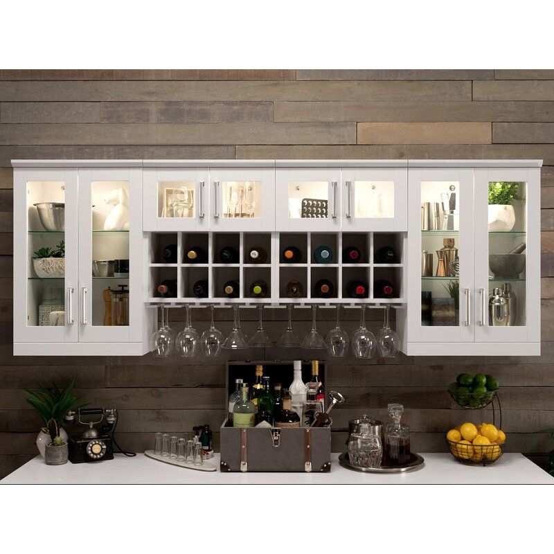 Home Bar Wall Wine Rack Cabinet - 21 inch | Wayfair