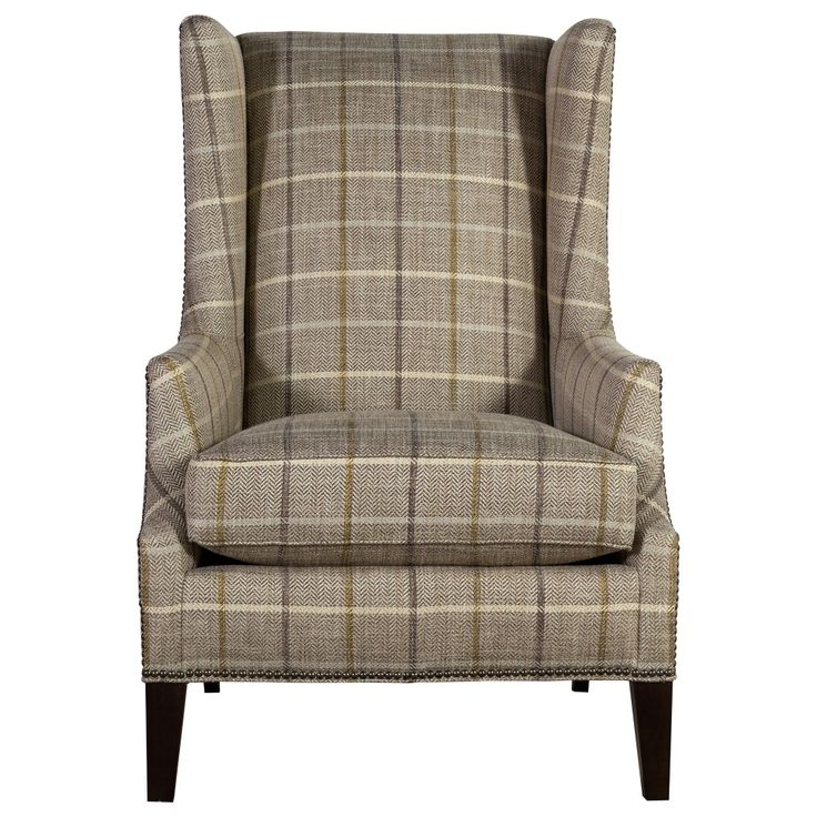 Huntington House Accent Chair in Windowpane Plaid | Nebraska Furniture ...