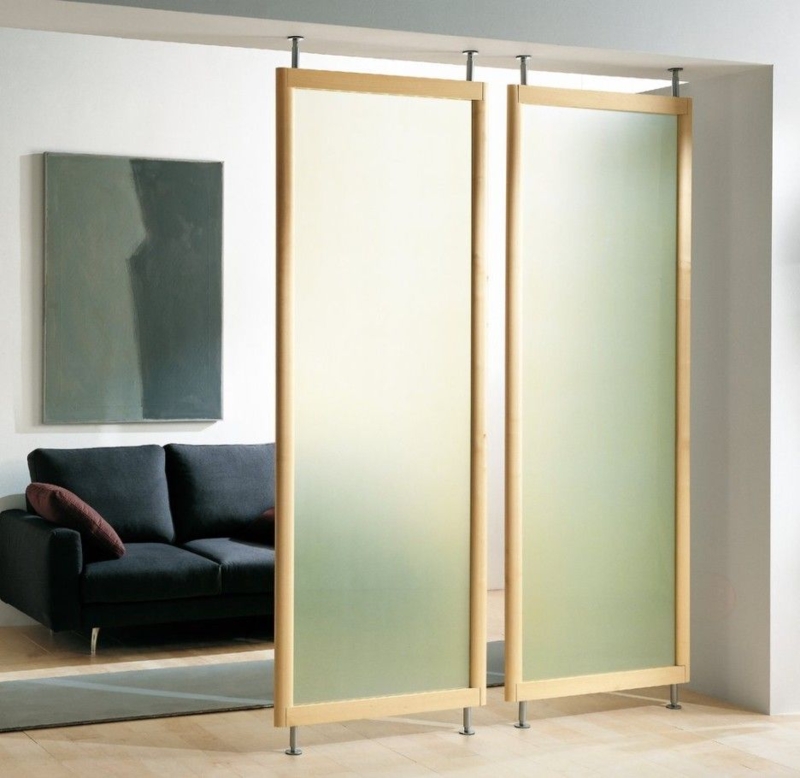 IDEAS & TIPS: Frosted Glass Sliding For Room Dividers Ideas With Black ...