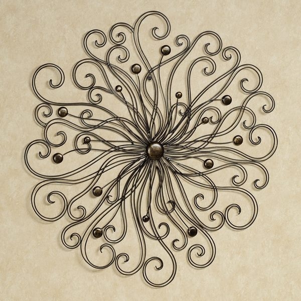 Intricate Wrought Iron Floral Wall Art Decor