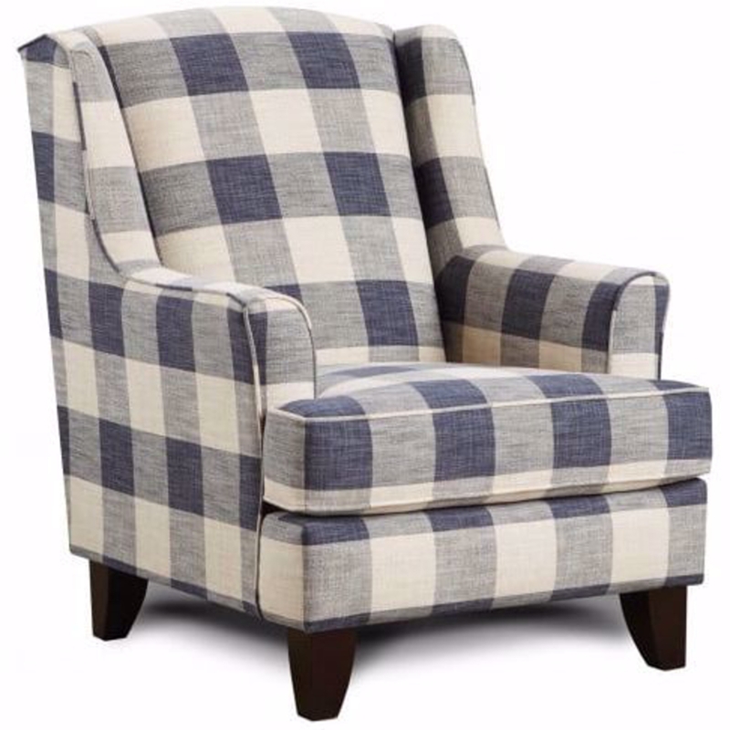 Iris Plaid Accent Chair with Classic Check Pattern