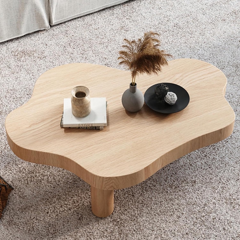 Irregular Solid Wood Cloud Shape Coffee Table