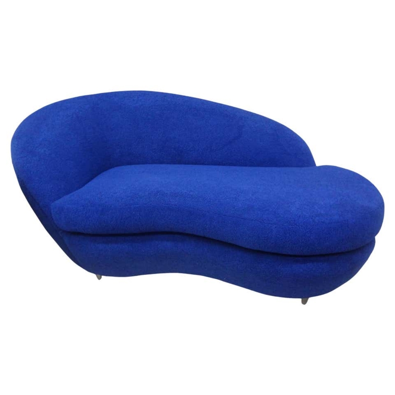 Italian Postmodern Curved Sculptural Loveseat or Sofa For Sale at 1stDibs