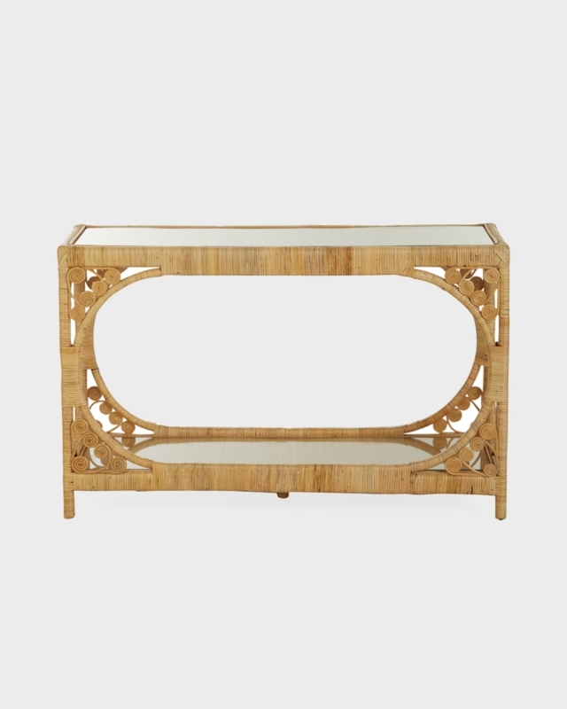 Jamie Young Primrose Rattan Console Table Design
