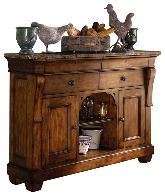 Kincaid Kincaid Tuscano Solid Wood Sideboard With Marble Top - Buffets ...